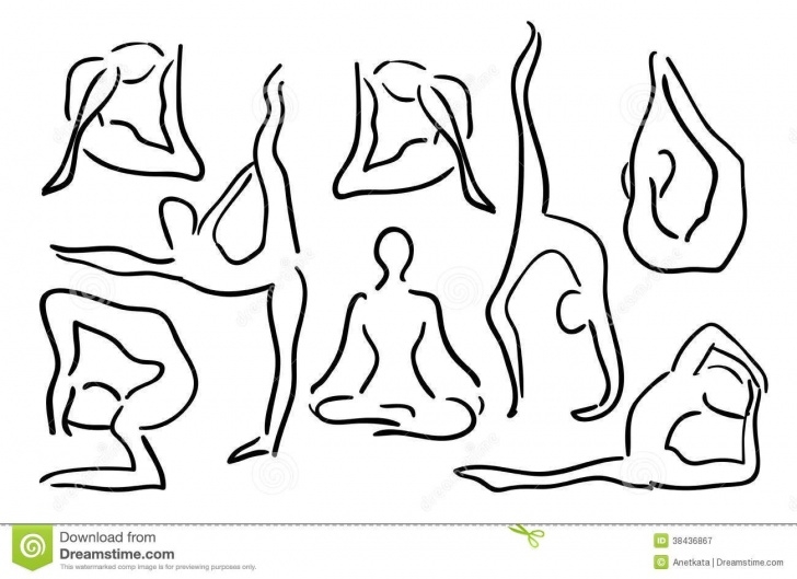 best yoga asanas drawing images