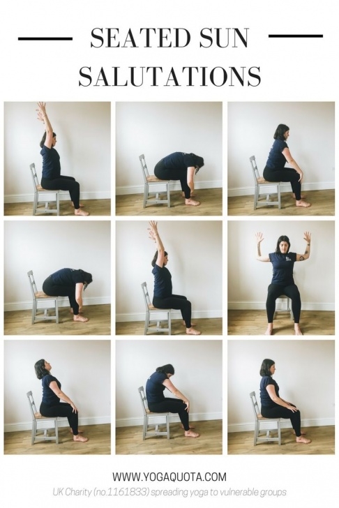 guide of sun salutation chair yoga pictures