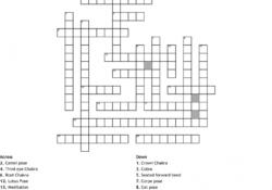 Yoga Poses Crossword