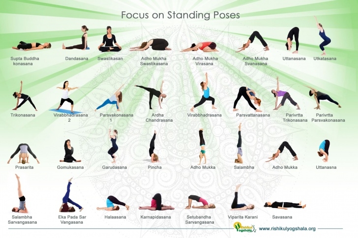 most common easy yoga poses with names picture