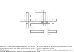 Yoga Positions Crossword