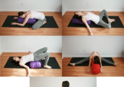 popular restorative yoga poses with bolster pictures