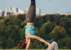 Yoga Poses Shoulder Stand Acro