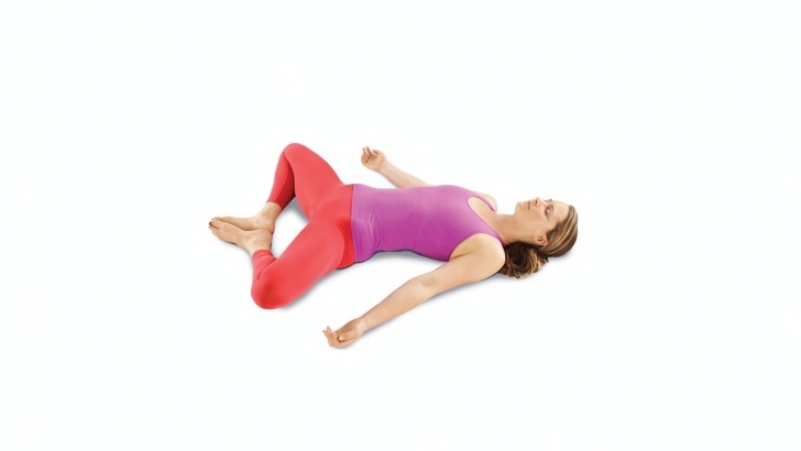 simple reclined butterfly pose photo