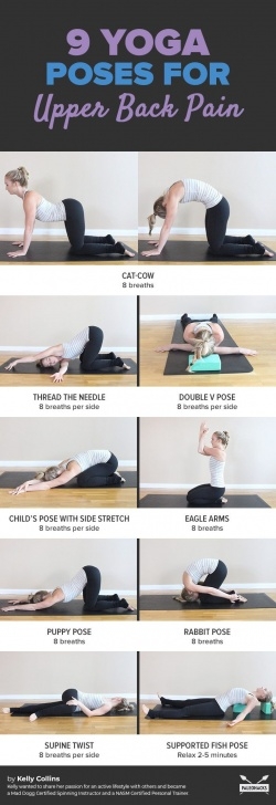 simple yoga poses for middle back pain photo